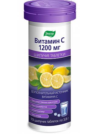 Фото Эвалар Витамин С 1200, таблетки шипучие, 10 шт.