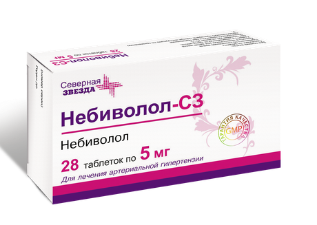 Фото Небиволол-СЗ, таблетки 5 мг, 28 шт.