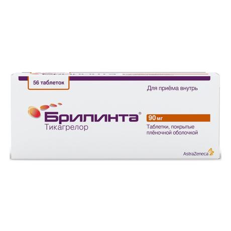 Фото Брилинта, таблетки покрыт. плен. об. 90 мг, 56 шт.