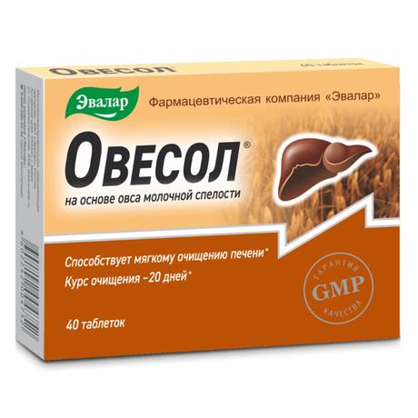 Фото Овесол, таблетки 250 мг, 40 шт.