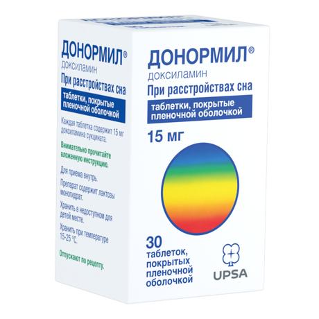 Фото Донормил, таблетки 15 мг, 30 шт.