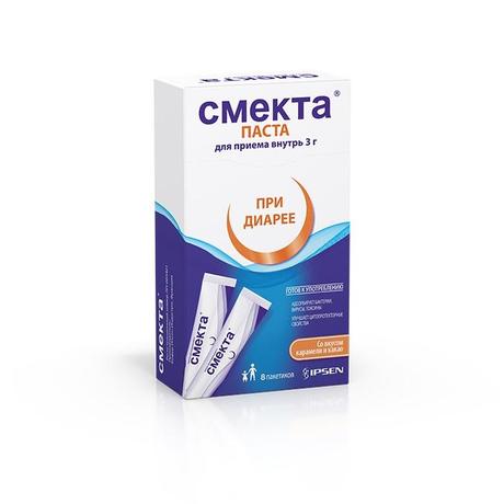 Фото Смекта, паста для приёма внутрь 3 г,  8 шт.