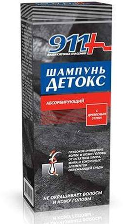 Фото 911 Детокс, шампунь абсорбирующий (древесный уголь), 150 мл
