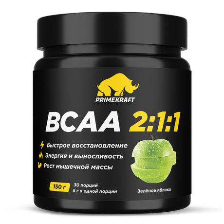 Фото BCAA 2:1:1, порошок (зеленое яблоко) 150 г, 1 шт.