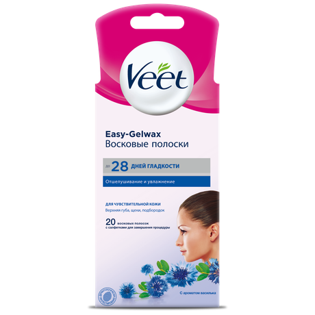 Фото Veet Easy Gel-wax, полоски восковые, 20 шт.