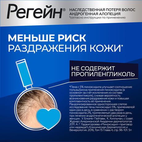 Фото Регейн, пена 5%, 60 г