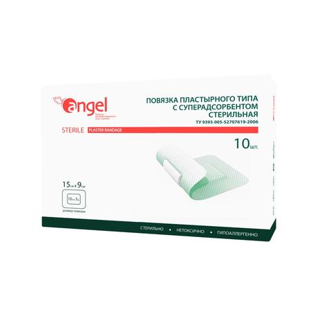 Фото Повязка пластырного типа суперадсорбирующая стерильная, 15 см x 9 см, 10 шт.