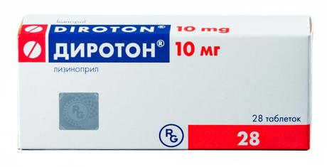 Фото Диротон, таблетки 10 мг, 28 шт.