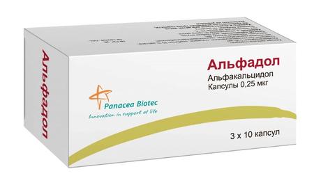 Фото Альфадол, капсулы 0,25 мкг, 30 шт.