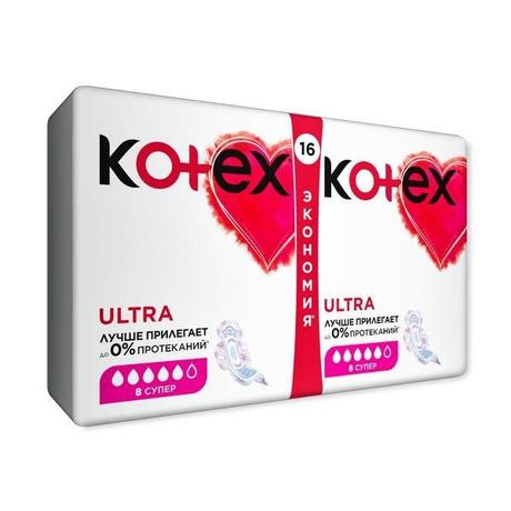 Фото Kotex Ultra Super, прокладки, 16 шт.