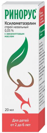 Фото Ринорус, спрей 0.05%, 20 мл