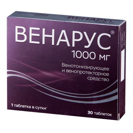 Фото Венарус, таблетки покрыт. плен. об. 1000 мг, 30 шт.