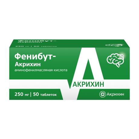 Фото Фенибут-Акрихин, таблетки 250 мг, 50 шт.