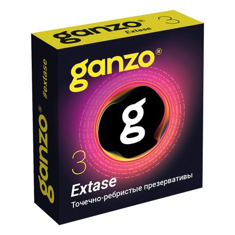 Фото Ganzo Extase презервативы точечно-ребристые, 3 шт.