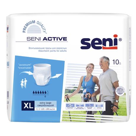 Фото Seni Active, трусы впитывающие для взрослых (XL), 10 шт.
