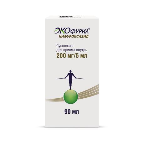 Фото Экофурил, суспензия 200 мг/5 мл, 90 мл
