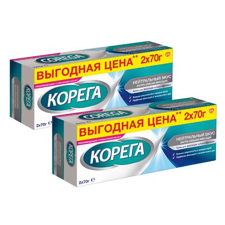 Фото Набор 2уп Корега экстра сильная фиксация крем 70г 2шт