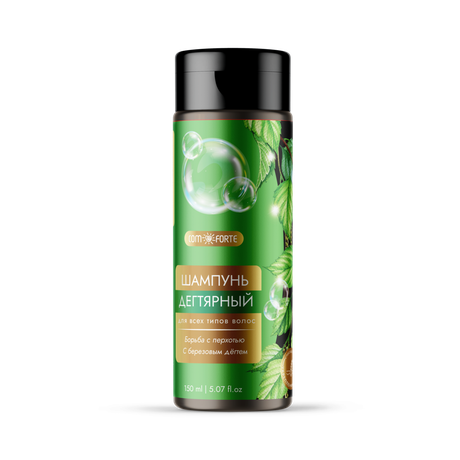Фото Шампунь Дегтярный ComForte для всех типов волос, с березовым дегтем флакон 150 мл