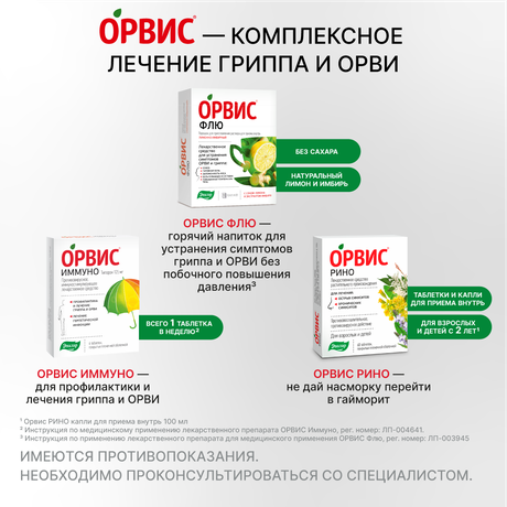 Фото Орвис Иммуно, таблетки 125 мг, 6 шт