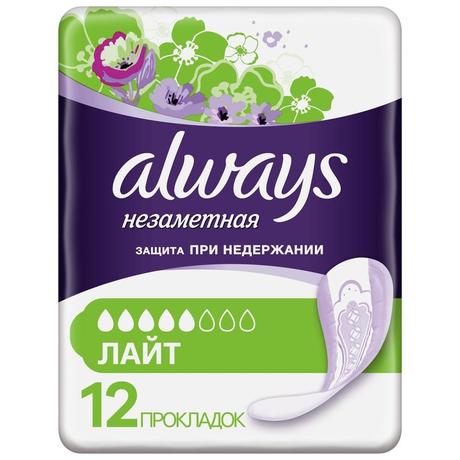 Фото Always Light Незаметная защита, прокладки урологические, 12 шт.