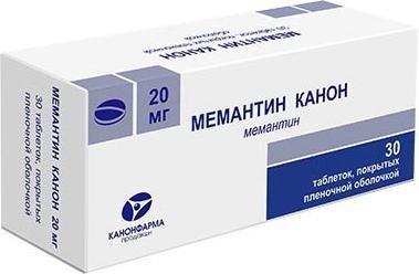 Фото Мемантин Канон таблетки, покрытые пленочной оболочкой 20 мг, 30 шт.