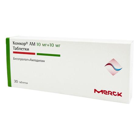 Фото Конкор АМ, таблетки 10 мг+10 мг, 30 шт.