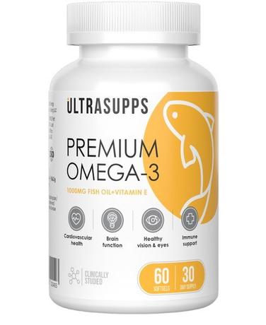 Фото Ultrasupps премиум омега-3 капсулы 1405 мг №60