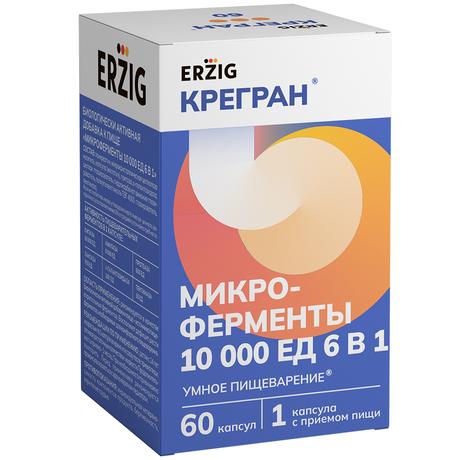Фото Микроферменты 6 в 1 (Крегран), капсулы 10000 ЕД, 60 шт.