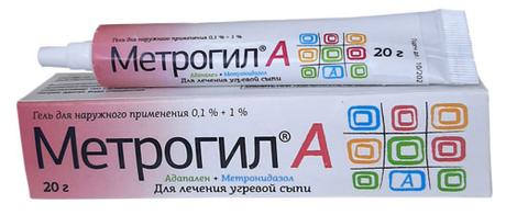 Фото Метрогил А, гель 0.1%+1%, 20 г