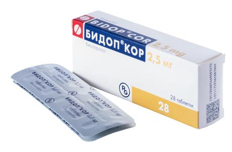 Фото Бидоп Кор, таблетки 2,5 мг, 28 шт.