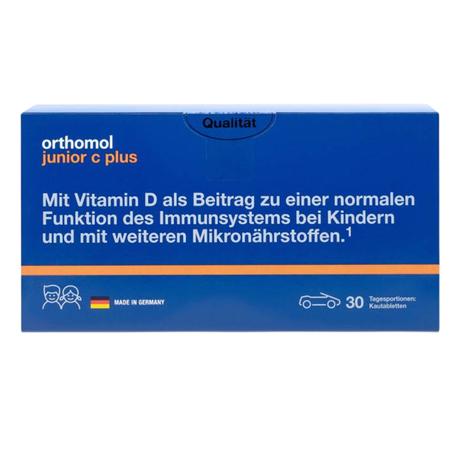 Фото Ортомоль Джуниор С плюс, таблетки жевательные со вкусом лесных ягод, 30 шт.