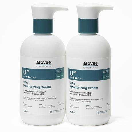 Фото Atovee Ultra, крем увлажняющий (мочевина 5%), 300 мл