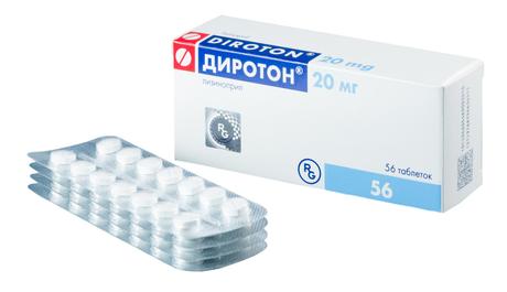 Фото Диротон, таблетки 20 мг, 56 шт.