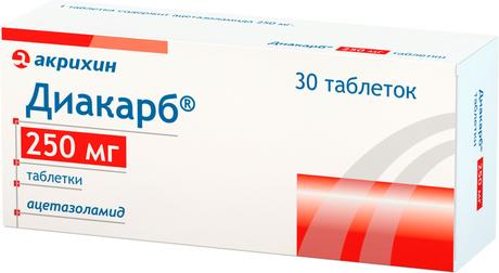 Фото Диакарб, таблетки 250 мг, 30 шт.