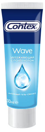 Фото Гель-смазка Contex Wave, увлажняющая с пантенолом, 30 мл
