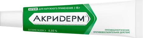 Фото Акридерм, крем 0.05%, 15 г