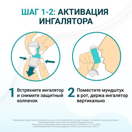 Фото Айрсупра аэрозоль для ингаляций дозированный 80 мкг +90 мкг/доза (ингалятор) 120 доз, 1 шт.