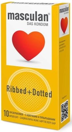 Фото Masculan Classic Презервативы с кольцами и пупырышками, 10 шт.