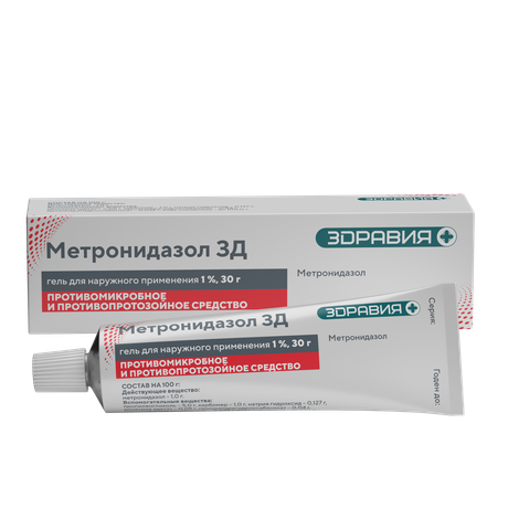 Фото Метронидазол, гель 1%, 30 г