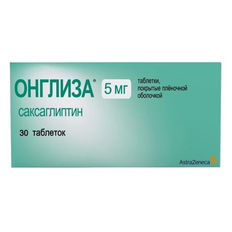 Фото Онглиза, таблетки покрытые пленочной оболочкой 5 мг, 30 шт.