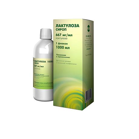 Фото Лактулоза сироп 667 мл/мл, флакон 1000 мл