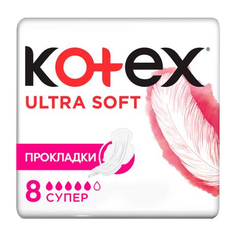 Фото Kotex Ultra Soft Супер, прокладки, 8 шт.