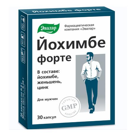 Фото Йохимбе форте, капсулы 200 мг, 30 шт.