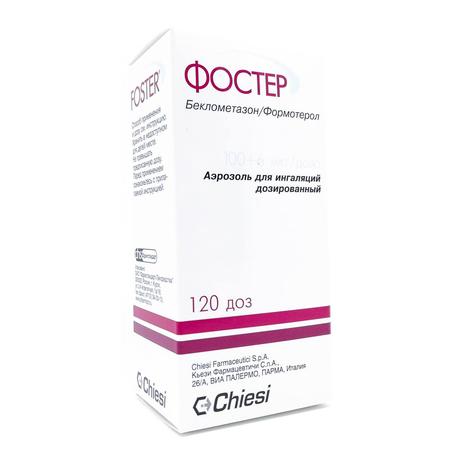 Фото Фостер, аэрозоль для ингаляций 0,1 мг+6 мкг/доза 120 доз, 1 шт.