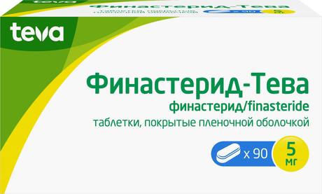 Фото Финастерид-Тева, таблетки покрыт. плен. об. 5 мг, 90 шт.