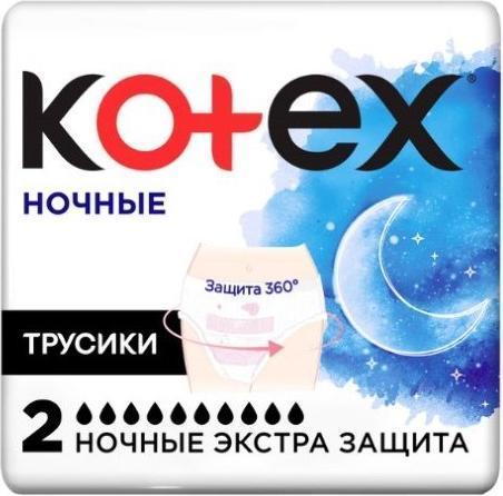 Фото Kotex, трусики ночные экстра защита, 2 шт.