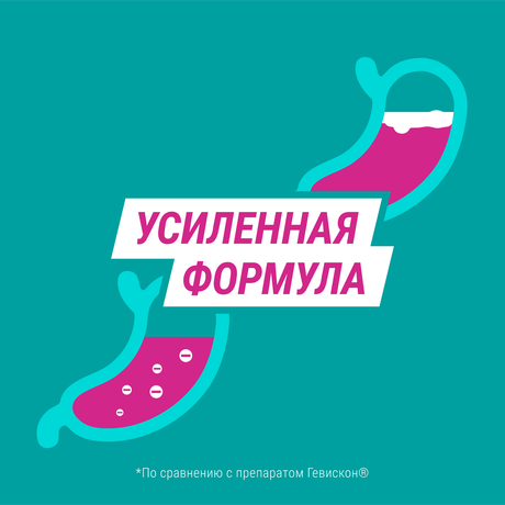 Фото Гевискон Двойное Действие, таблетки жевательные (мята), 24 шт.