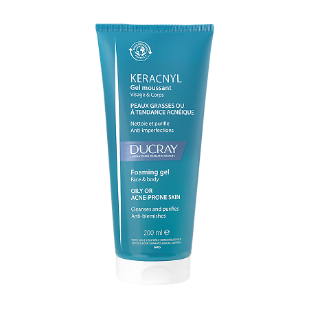 Фото Ducray Keracnyl, гель для лица и тела очищающий, 200 мл