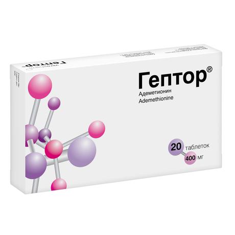 Фото Гептор, таблетки 400 мг, 20 шт.