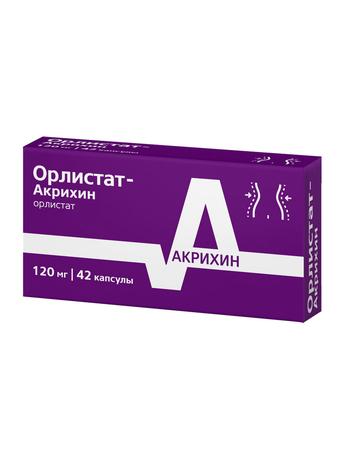 Фото Орлистат-Акрихин, капсулы 120 мг, 42 шт.